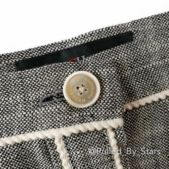 CAROLINA HERRERA Linen & Silk Blend Button-Front Pencil Skirt - EUC - Size 8 - Picture 10 of 17